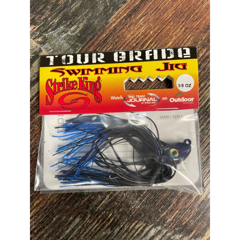 Strike King TG Swim Jig 3/8 oz. Black/Blue